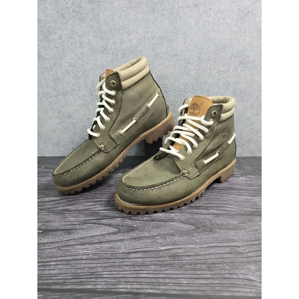 Timberland Authentic Chukka TB0A5P6V991 Dark Green Nubuck Men's 7.5 EUC